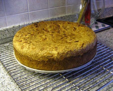 almond cake finished
